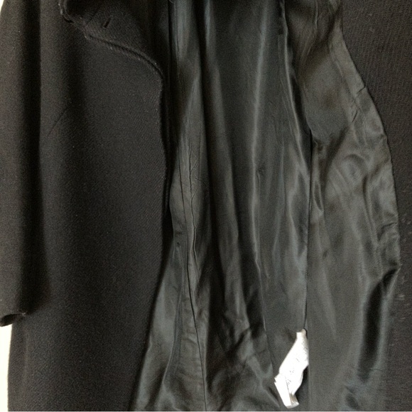 ZARA Black Basic Outerwear Wool Coat Medium - Picture 7 of 7